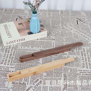 Caja de Almacenamiento para Palillos de Bambú Estilo Japonés, Organizador de Cubiertos Portátil de Madera de Nogal, Rectangular, para Viajes y Uso Doméstico - Product Image 1
