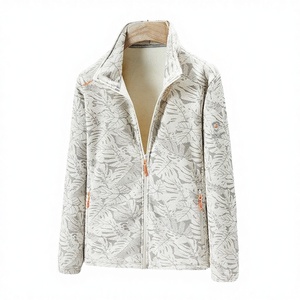 Custom Processing Fashion Jacket Casual Winter Polar Fleece Stand Collar Zipper Closure OEM Service Finished Printing <b>Coat</b> - Product Image 3
