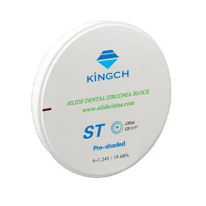 Blocchi di Ceramica in <span class=keywords><strong>Zirconia</strong></span> KINGCH 98mm Certificati CE ad Alta Resistenza per Fresatrici Dentali con Garanzia di 5+ Anni - Product Image 1