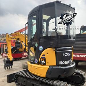 Excavatrice Komatsu 35-3 d'occasion, marque japonaise d'origine, 3 tonnes, petite excavatrice sur chenilles en caoutchouc, mini-excavatrices. - Product Image 3