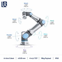Robot collaboratif UR18 350W 12/24V PLC & Moteur Aluminium 18kg pour applications de préhension, d'assemblage et de placement