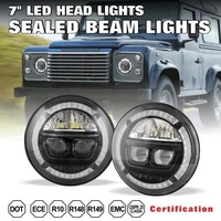 Phare de moto à 7 LED, projecteur LED, feux de brouillard LED pour Wrangler, feux latéraux clignotants pour camion, projecteur LED pour moto