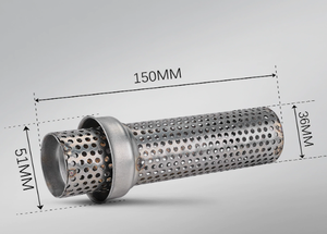 Insert d'échappement universel pour moto 51 mm/60 mm : silencieux catalytique en acier inoxydable à mailles alvéolées - Product Image 3