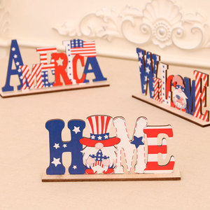 New cross-border product: DIY wooden assembly ornament for US Independence Day, suitable for desktops, <b>window</b> <b>displays</b>, and - Product Image 3