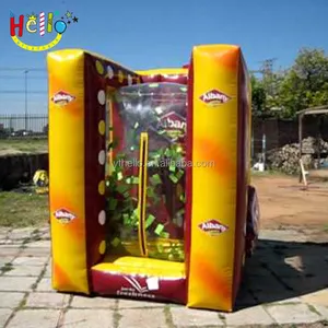 Inflatable Cash Vault / Grab Cash Cube Money Machine/ Inflatable interactive games standard money booth