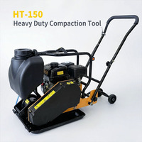 Compacteur à plaques réversible HT-150, compacteur à plaques à essence, 95 kg, force de 18 kN, 48 Hz, piqueuse vibrante pour la construction de routes et l'asphalte