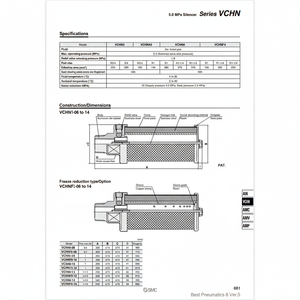 Dispositif de réduction du bruit pneumatique SMC VCHN4-10 silencieux - Product Image 1