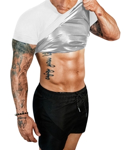 Logo personalizzato al coperto T-Shirt da allenamento abbigliamento Fitness <span class=keywords><strong>per</strong></span> la perdita di peso del corpo Sport esercizio <span class=keywords><strong>Sauna</strong></span> tuta <span class=keywords><strong>per</strong></span> gli <span class=keywords><strong>uomini</strong></span> - Product Image 4