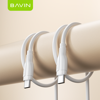 Câble USB Type C vers Type C BAVIN en gros, CB385 PD 18W 12W, âme en cuivre étamé, pour IPH 15 16