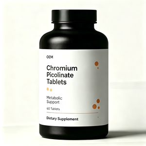 Comprimés de Picolinate de Chrome OEM/ODM d'usine américaine : Complément minéral pour le métabolisme des graisses, des protéines et du sucre, certifié GMP - Product Image 1