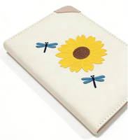 Carnet en cuir PU brodé Collection Florale, formats A5 et A6, Journal floral vintage avec broderie, idéal pour les voyages et les cadeaux