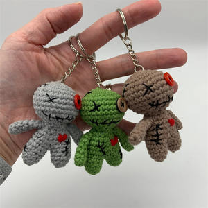 Mignonne Petite Poupée Vaudou Porte-clés Halloween Porte-clés Crochet Porte-clés Mini Poupée Vaudou - Product Image 2