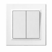 Interrupteur mural double à 2 boutons, 1 voie, de type européen, pour la maison et le bureau