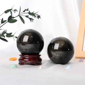 Wholesale Natural Stones and <b>Crystal</b> Craft Golden Obsidian Healing <b>Crystal</b> Decoration for Fengshui - Product Image 3