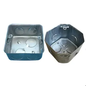 Standard galvanized steel box Fire rated GI Metal back box electrical metal junction box