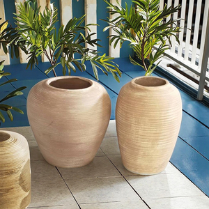 Jardinières <span class=keywords><strong>de</strong></span> sol en Fiberclay Tan Rétro, écologiques, faites à <span class=keywords><strong>la</strong></span> main, avec trou <span class=keywords><strong>de</strong></span> drainage, durables, légères, marque Yiyang, pour <span class=keywords><strong>salon</strong></span> - Product Image 6