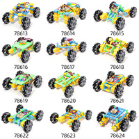 Voiture RC de cascade télécommandée en blocs de construction en plastique, modèle éducatif DIY pour étudiants en technologie de programmation créative