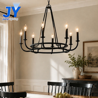 Lustres LED de luxe en forme de bougie américaine pour la décoration intérieure de la chambre principale de la villa, vente en gros