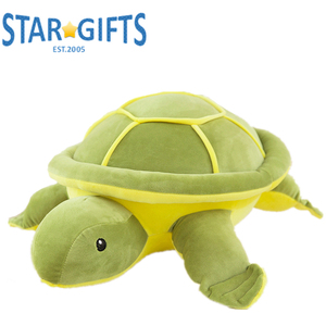 Peluche tortue marine verte et jaune fantaisie, tortue en peluche douce avec un motif de coquille élégant - Product Image 4