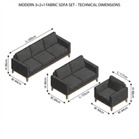 Frank Furniture Ensemble de canapés sectionnels inclinables 7 places de luxe modernes en cuir respirant pour le salon