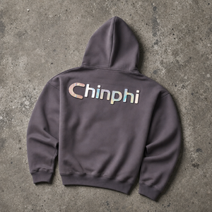 Sudadera con Capucha Extra Grande de Algodón Grueso para Hombre, Diseño Personalizado con Logotipo en Relieve 3D, Corte Holgado - Product Image 3