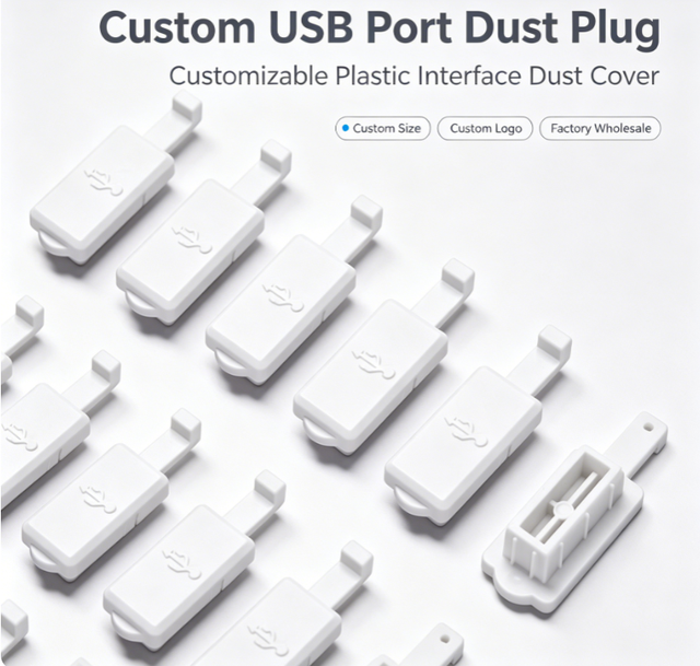 JR Brand Custom Cut Silicone Micro USB Compression Molded Dust Cover Waterproof Dustproof Interface Protective Cap for