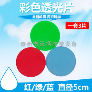 ฟิล์มส่งแสงสี (แดง, เขียว, น้ำเงิน) ขนาด 50 มม., ฟิลเตอร์สีหลัก 3 สี, การส่งผ่านแสงสีหลัก 3 สี - Product Image 4
