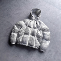 Veste d'hiver rembourrée personnalisée, de haute qualité, légère, coupe-vent, avec fermeture éclair et logo personnalisé
