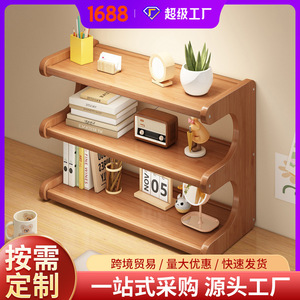 Wooden Multi Tier Desk Organizer Wall Mounted Storage Rack For Office Student Dormitory Rental Apartment - Product Image 5