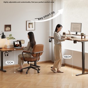 Escritorio Eléctrico <span class=keywords><strong>de</strong></span> Madera Sólida con <span class=keywords><strong>Altura</strong></span> Ajustable para Oficina <span class=keywords><strong>en</strong></span> Casa, Juegos y Estudio - Mueble <span class=keywords><strong>de</strong></span> Oficina Moderno - Product Image 2