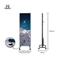 Ningshine Intérieur Double Côté Numérique Signalisation P1.86 Affiche Led Affichage Étanche Poussière Portable Led Affiche Écran