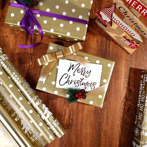 Factory Wholesale 80g <b>Christmas</b> Metallic <b>Paper</b> 43*300cm Gift <b>Luxury</b> Custom Packaging <b>Wrapping</b> <b>Paper</b> Roll Custom Giftwrap - Product Image 5