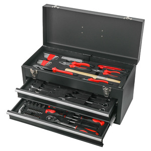 Caja de Herramientas de 3 Niveles con 85 Piezas, Caja de Hierro Pintada con Cajones y Cerradura, para Reparaciones del Hogar - Product Image 1