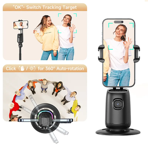 P05 Penstabil Ponsel <span class=keywords><strong>Gimbal</strong></span> AI 360 Pengenalan Wajah Pelacakan Dual Cold Shoe Pengenalan Gerakan Selfie Siaran Langsung - Product Image 5