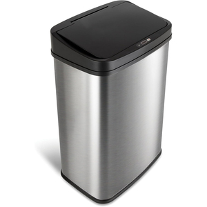 CF 13 galones <span class=keywords><strong>de</strong></span> acero inoxidable cocina baño <span class=keywords><strong>cubo</strong></span> <span class=keywords><strong>de</strong></span> <span class=keywords><strong>basura</strong></span> Rectangular automático sin contacto Sensor <span class=keywords><strong>de</strong></span> movimiento eléctrico <span class=keywords><strong>cubo</strong></span> <span class=keywords><strong>de</strong></span> <span class=keywords><strong>basura</strong></span> inteligente - Product Image 1