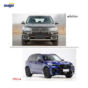 ชุดแต่ง GUGO X5M F15 สำหรับ BMW X5 ปี 2014 - <span class=keywords><strong>2018</strong></span> ให้เป็นรุ่นปี 2023+ สไตล์ G05 X5M ประกอบด้วยกันชนหน้า กระจังหน้า สเกิร์ตข้าง อุปกรณ์ตกแต่ง Facelift - Product Image 2