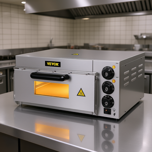 Four à pizza commercial Vevor, 14 pouces, à un seul niveau, en acier inoxydable, électrique, multifonctionnel, pour la cuisson en intérieur - Product Image 2