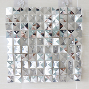 50 piezas rouge rose diamant miroitant mur sequin panneaux de fond <span class=keywords><strong>telon</strong></span> de fondo de lentejuelas - Product Image 4