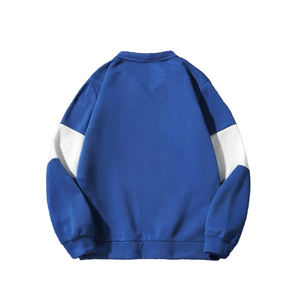 เสื้อสเวตเชิ้ตผู้ชายแบบมีซิป 1/4  ผ้าฝ้ายฟลีซหนานุ่ม สไตล์เรโทร  ลายบล็อกสีแบบวิทยาลัย  ปักลาย  รับผลิตตามสั่งขายส่ง - Product Image 3