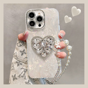 Bracelet miroir de luxe pour filles, étui de téléphone portable accessible pour iPhone 16 15 14 13 12 Pro Max - Product Image 3