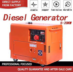 Generador Diésel Silencioso de 6kW, 7.5kVA, Trifásico, Doble Voltaje, Arranque Eléctrico, Certificación CE e ISO, Generador Portátil para Respaldo en el Hogar/Obra, 100% - Product Image 2