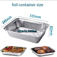 Contenant Alimentaire en Aluminium avec Couvercles, Barquette Biodégradable Petite ou Grande, Argentée, 300 ml 1000 ml, 6 par 4 Pouces, Logo OEM