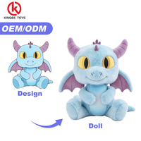 Boneka Naga Kustom Bordir Super Lembut dengan Isian Kapas PP dan Lapisan Jala - Buat Desain Anda Sendiri