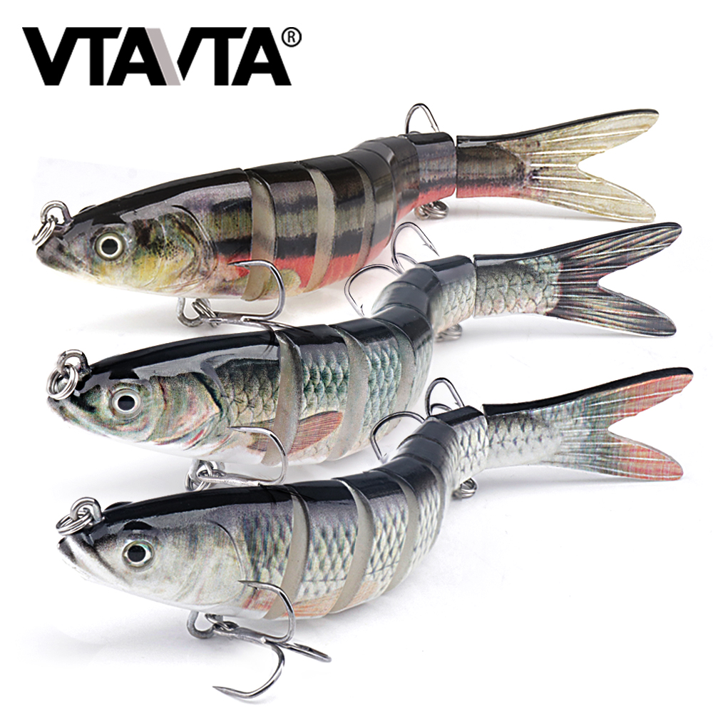 Vtavta 3 Stks/doos Bas Vissen Kunstaas Combo Beste 140Mm 27G Bluegill Swimbait Nieuw Hard Aas Multi-Jointed Zwemaas