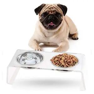 Transparent pvc pet feeder Cat and dog pvc pet bowls feeders