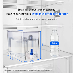 Carafe filtrante manuelle sans BPA de 300 gallons pour usage domestique et extérieur, pot à <span class=keywords><strong>eau</strong></span> portable en ABS, vente en gros - Product Image 5