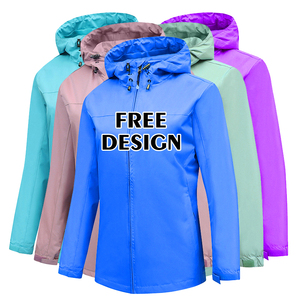 2022 biểu tượng tùy chỉnh quần áo ngoài trời không thấm nước và Windproof Hidden dây kéo phụ Nữ Hoodie áo khoác và áo khoác - Product Image 2