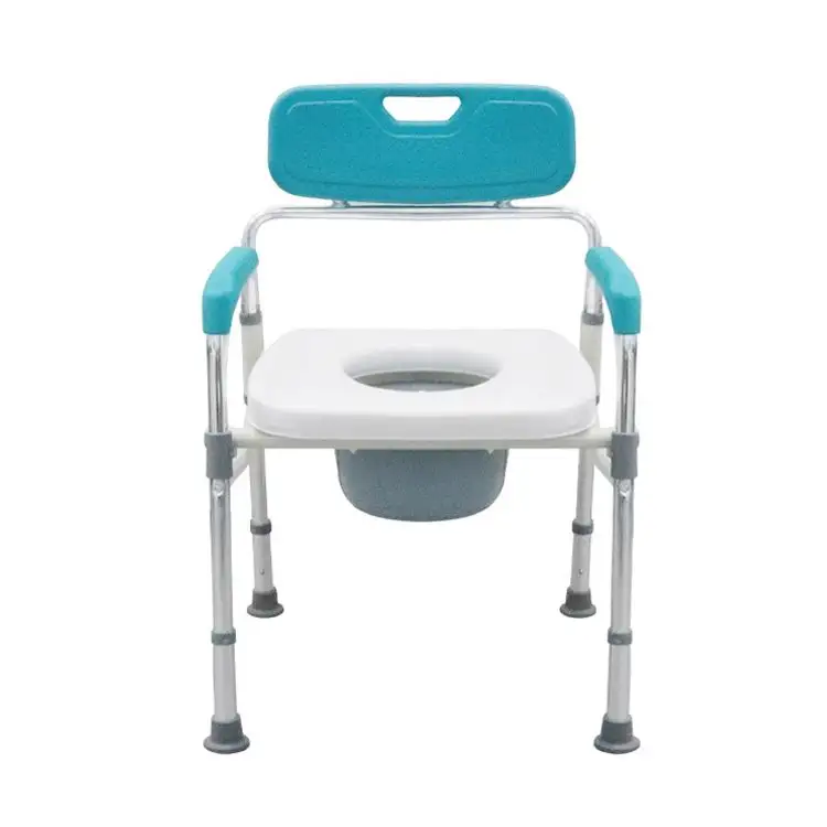 Tragbarer klappbarer Aluminium-Kommoden stuhl von guter Qualität für Behinderte und ältere Menschen mit Toilette/Bettpfanne