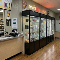 Présentoir de gros pour magasin de tabac, présentoir à cigarettes en aluminium épais avec éclairage LED, étagères de présentation pour supermarché et épicerie