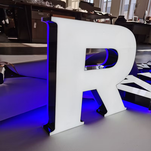 Insegna Personalizzata con Logo per Interni, <span class=keywords><strong>Lettere</strong></span> <span class=keywords><strong>3D</strong></span> in Metallo e Acrilico, Cartello Pubblicitario per Esterni, Insegna Luminosa Retroilluminata a LED - Product Image 6